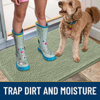 Smiry Dog Door Mat for Muddy Paws 59x24, Absorbent Dirt Trapper, Non-Slip - Image 3