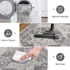 Yamaziot Washable Runner Rug, 2x5 Non-Slip Boho Vintage Hallway Rug Runner - Image 5