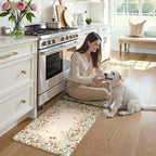 KIMODE Kitchen Mats for Floor Anti Fatigue, Flower Butterfly Kitchen Rugs Sets - Image 8