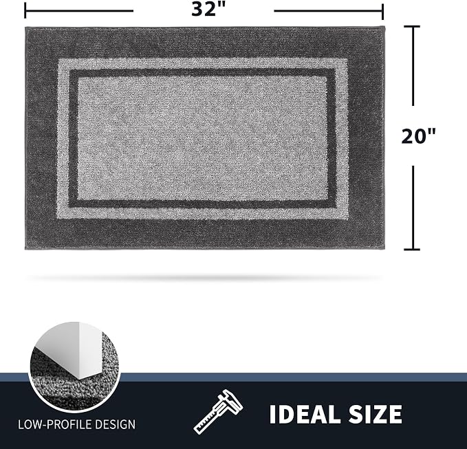 PURRUGS Dirt Trapping Door Mat 20" x 32", Non-Slip Machine Washable Entryway Rug - Image 2