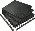 SUPERJARE 0.56'' Thick 6 Pcs 24 Sq Ft Rubber Top Exercise Equipment Mats by SUPERJARE