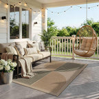 Lahome Modern Rainbow Easy Jute 3x5 Patio Rug, Washable Rugs - Image 7