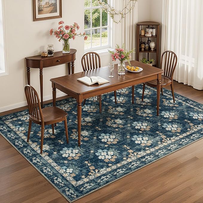 Lessymo Dining Room Rugs for Under Table, 6x9 Washable Area Rug for Living Room - Image 5