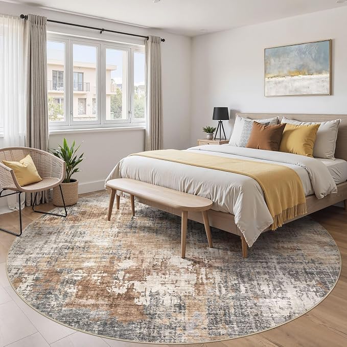 DMOYEST 10ft Round Area Rug Living Room Rugs - Image 3