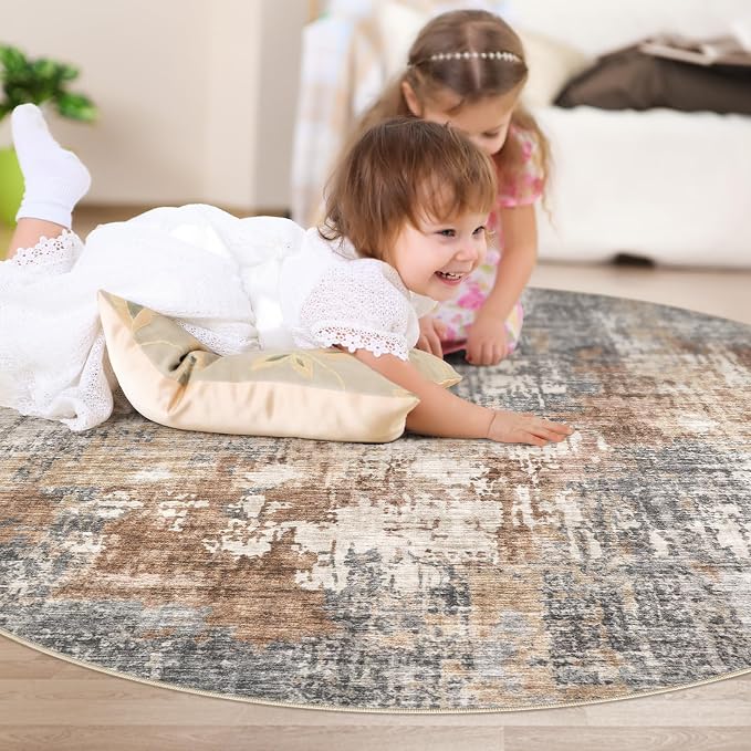 DMOYEST 6ft Round Area Rug Living Room Rugs - Image 7