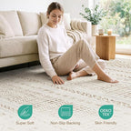 cotiled 5x8 Area Rugs Living Room Rug: Washable Boho Rugs - Image 5