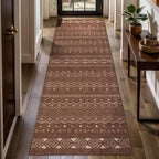 SERISSA 2x6 Kitchen Runner Rug, Washable Non-Slip Coffee Brown Boho Rug - Image 2