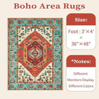 SERISSA Boho Area Rugs for Entryway, 3x4 Washable Non-Slip Kitchen Rug - Image 6