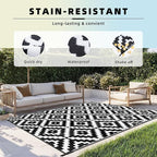 Favoyard Outdoor Rug 5x8 ft Waterproof Reversible Patio Plastic Straw Rugs - Image 5