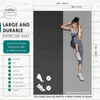 Large Exercise Mat, High-Density Gym Mats Cardio Mat - Image 3