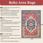 SERISSA 10x12 Area Rugs for Living Room, Large Washable Non-Slip Boho Rug - Image 6