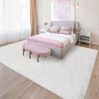 Fluffy White Area Rug for Living Room Bedroom Large Plush Area Rug 6x9 Shag - Image 8