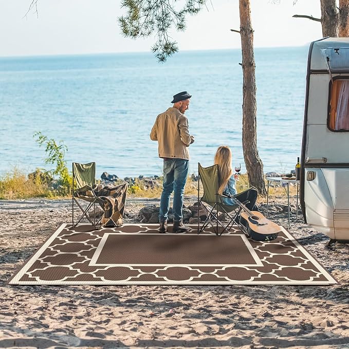 GENIMO 9' x 12' Outdoor Rug Waterproof - Image 3