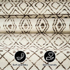 2'6"x14' Hallway Runner Rug Washable: Moroccan Non Slip Runner Rugs Low Pile - Image 5