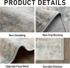 9x12 Area Rugs Washable Rug: Modern Abstract Living Room Rug Soft Anti-Skid - Image 5