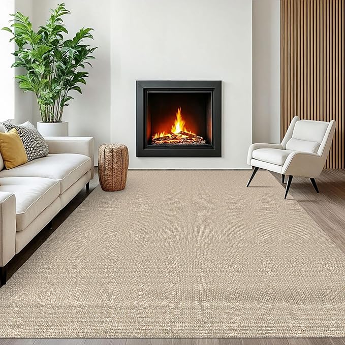 EARTHALL Washable Area Rugs 6x9 Ft Non Slip Living Room Rugs Cotton Rubber by EARTHALL
