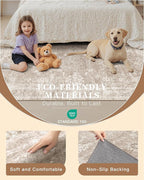 Madane 5x7 Area Rugs for Living Room, Washable Vintage Natural Rug - Image 5