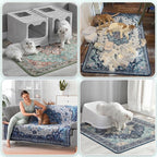Hompet Cat Litter Mat 2 Pack, 72x72 Large Machine Washable Trapping Mats - Image 4