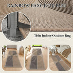Lahome Enfys Modern Rainbow Easy Jute Rug, 2x6 Kitchen Runner Washable Rug - Image 6