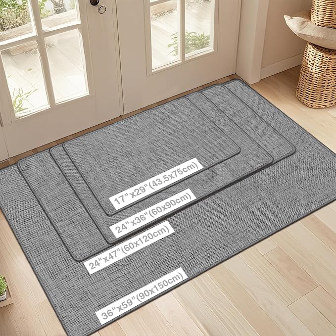 LEKEEPGO Ultra Thin Indoor Door Mat 24"x47", Low-Profile Door Mat Indoor - Image 2