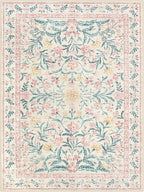 Wonnitar Floral Large Rugs for Living Room, Soft Light Pink Rug Washable 9x12 - Image 10