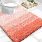 OLANLY Luxury Toilet Rugs U-Shaped 24x20, Extra Soft and Absorbent Microfiber by OLANLY
