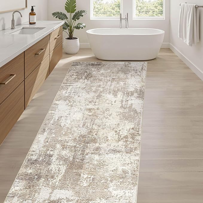 Runner Rug Kitchen Washable Rugs: 2x6 Non-Slip Abstract Soft Modern Stain - Image 5