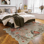 Lahome Floral Washable Rugs for Living Room, 5x7 Area Rugs Soft Non-Slip Stain - Image 3