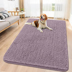 Smiry Dog Door Mat for Muddy Paws 59x35, Absorbent Dirt Trapper, Non-Slip by Smiry