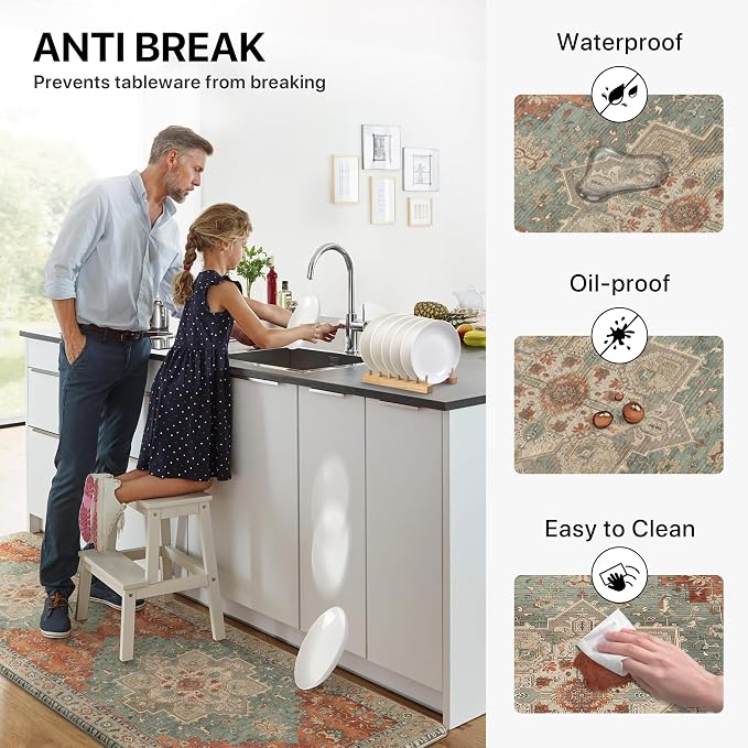 GENIMO Kitchen Mats for Floor, Washable Anti Fatigue Mat for Cushioned - Image 5