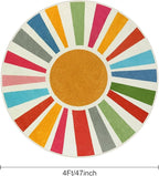 STARUIA Small Round Rug 4 Ft Washable Round Rug - Image 2