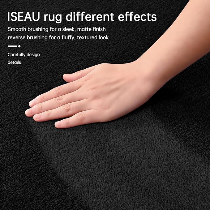 ISEAU 8x10 Rug for Living Room, Soft Memory Foam Carpet - Image 3
