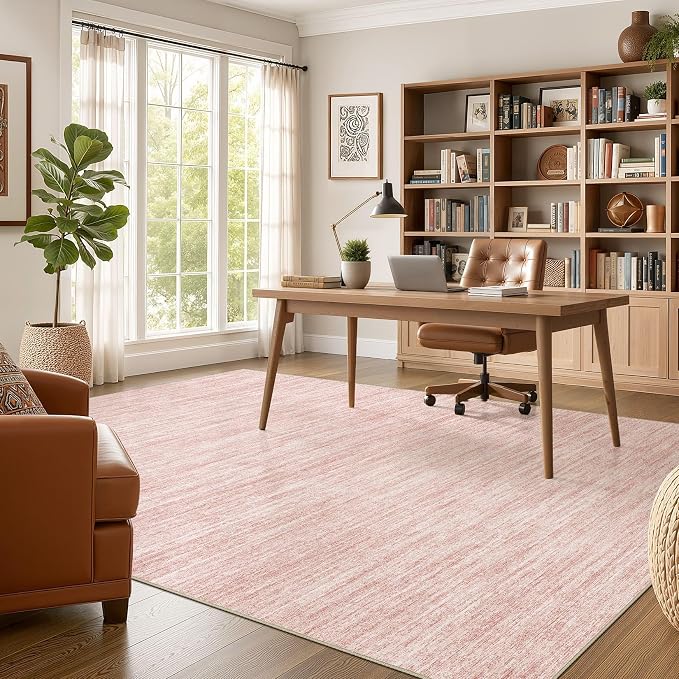 Nakagishi 7X9 Area Rugs Living Room: Washable Large Vintage Rug Neutral - Image 5
