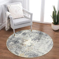 Lahome Modern Abstract Round Rug - 3Ft Small Washable Kitchen Round Area Rug by Lahome