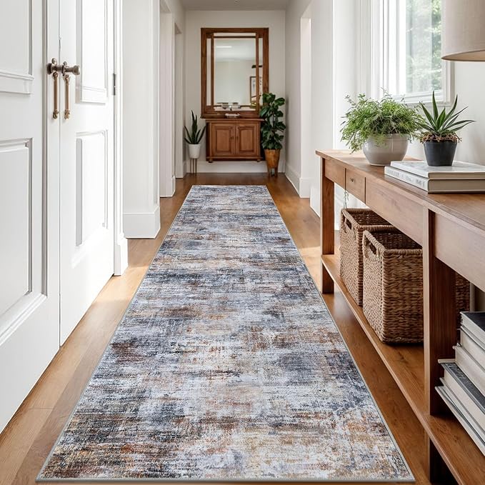 IOHOUZE Abstract Runner Rug 3x12 Ft Washable Runners - Image 9