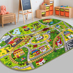 Booooom Jackson Kids Car Mat Train Rug Play Mat, 59 x 39 inches by BooooomJackson
