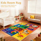 Kids Rug 4x6 Animal Alphabet Play Mat Educational Learning Area Rug Soft - Image 6