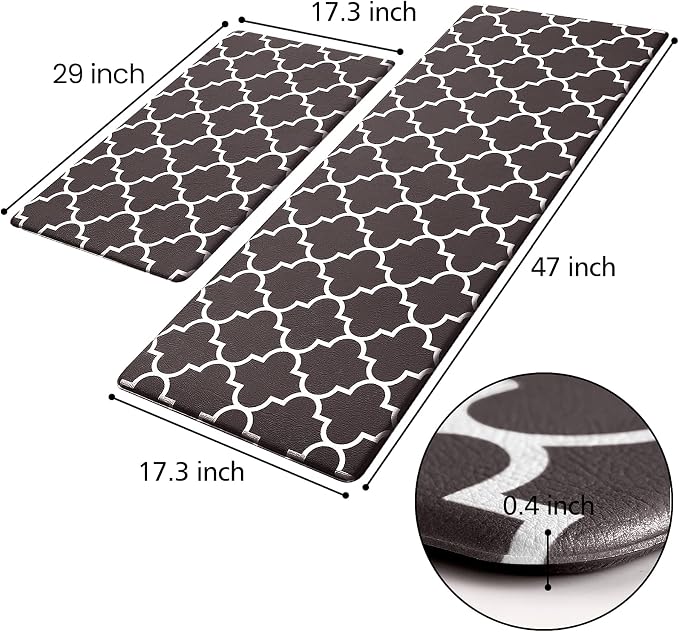 KMAT Kitchen Mat Cushioned Anti-Fatigue Floor Mat, Waterproof Kitchen Mats and - Image 2