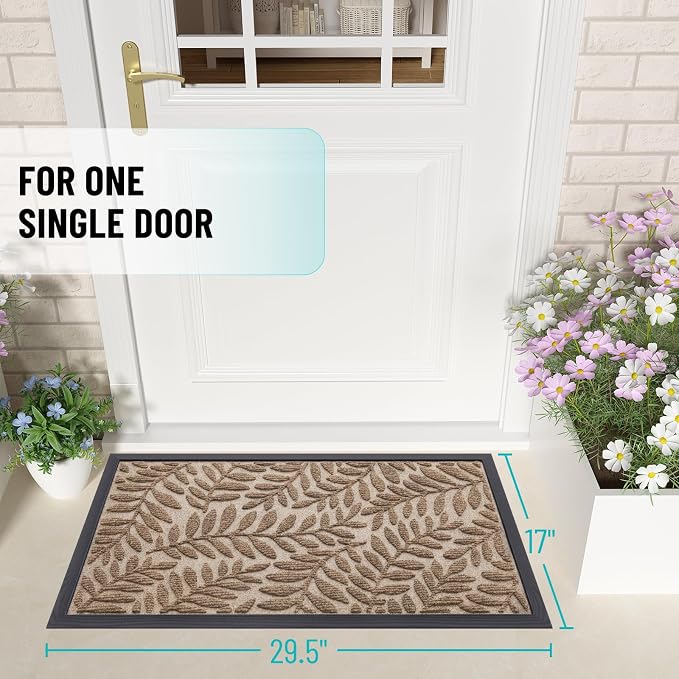 OLANLY Door Mat Indoor Outdoor Entrance, Waterproof All-Weather All-Season - Image 2