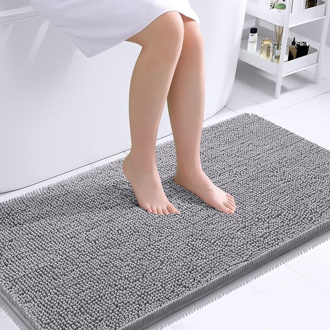 OLANLY Bathroom Runner Rugs 44x24, Extra Soft Absorbent Chenille Bath Rugs by OLANLY