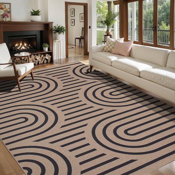 Tangsoo Easy Jute Rug 6x9 Washable Area Rugs - Image 2