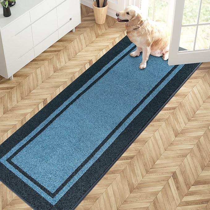 PURRUGS Dirt Trapping Door Mat 24" x 70", Non-Slip Machine Washable Entryway Rug by PURRUGS