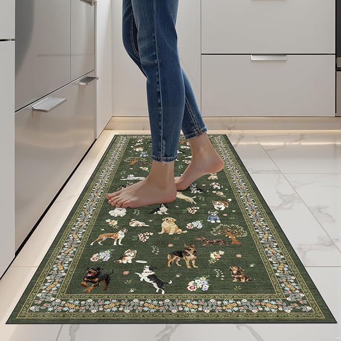 Dog Rug for Entryway, 2x3 Washable Kitchen Mat Ultra-Thin Soft, Non-Slip Indoor - Image 2