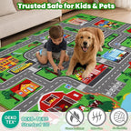 Kids Carpet Playmat Rug 118"x78.7", Car Rug - Image 6