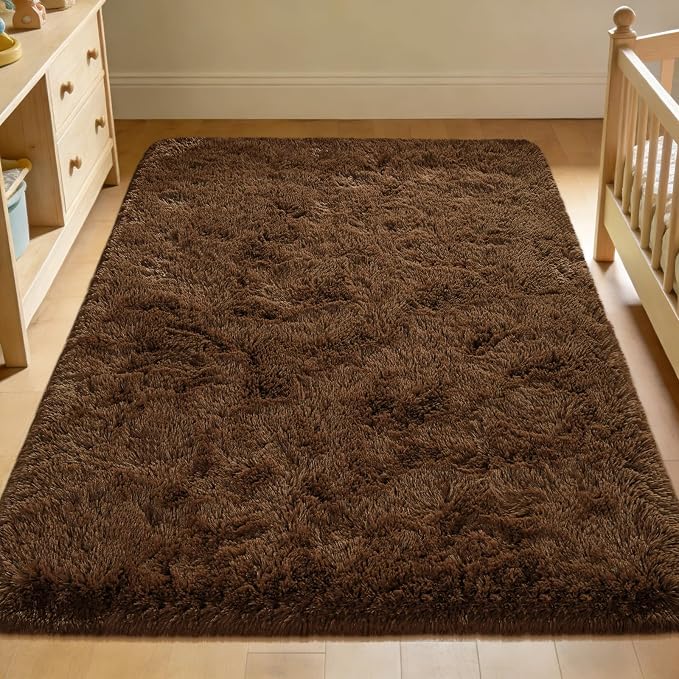 Andecor Soft Fluffy Bedroom Rugs, 6 x 9 Feet Indoor Shaggy Plush Area Rug - Image 6