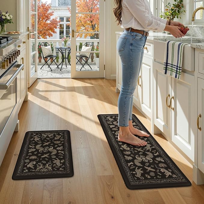 LEEVAN Cushioned Kitchen Mats for Floor 2 Piece, Anti Fatigue Mats for Kitchen - Image 9