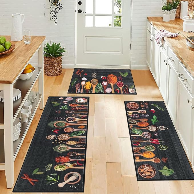 Vaukki Boho Kitchen Rug Sets 3 Pieces, Washable Kitchen Mats - Image 6