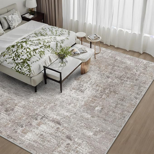 10x10 ft Square Living Room Rug – Washable Modern Abstract Area Rug - Image 2