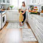 Kitchen Mats for Floor 2 Piece, Non Slip Washable Kitchen Rugs Sets for Floor - Image 3