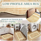 Front Door Rug - 2x3 Jute-Look Washable Doormat Indoor Outdoor Entrance - Image 5